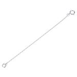 Adabele 1pc Authentic 925 Sterling Silver Flat Cable Chain Extender Strong Long Lasting 4 inch Extension for Necklace Anklet Bracelet SS287-4