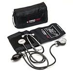 Manual Blood Pressure Cuff by Paramed – Professional Aneroid Sphygmomanometer with Carrying Case – Adult Sized Cuff – BP Monitor Set with Stethoscope (Black)