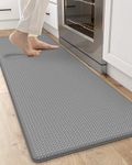 DEXI Kitchen Rug Anti Fatigue Mats for Floor, Non Skid Cushioned Comfort Standing Kitchen Mat Waterproof Runner Mat, 17"x59", Grey