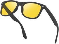 Nlieanuc Night Driving Glasses Polarised Yellow Tinted Sunglasses for Men Women Anti Glare Night Vision Glasses for Driving at Night Driver Eyewear
