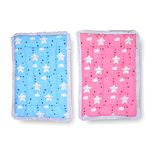 SmallBerry™ Newborn Baby Godadi Bedding Set with Mattress | Multi-Color & Design for Infants | Pack of 2 | Cozy Nursery Essentials for Your Precious Bundle of Joy (Blue&Pink)