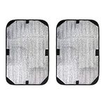 RV Door Window Shade Cover, Camper Sunshade Privacy Screen Window Cover, Travel Trailer Motorhome Sun Shade Accessories (2pcs Black)