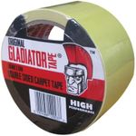 Gladiator® (1 Pack) (48mm X 10M) Extra Strong Double Sided Carpet Rug Tape, Heavy Duty, Sticky Self Adhesive Floor Tape