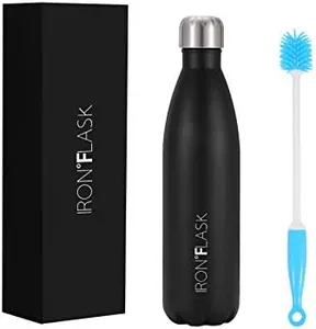 IRON °FLASK Retro Sports Water Bottle - 25 Oz, Vacuum Insulated Stainless Steel, Hot Cold, Double Walled, Thermo Mug, Cola Metal Canteen