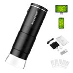 MAXLAPTER Wireless Digital Microscope, 50X-1000X Magnification WiFi USB Portable Handheld Pocket Digital Microscope with 5 Microscope Slides, Compatible with iPhone iPad Android Windows Mac