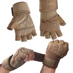 Workout Gloves Weight Lifting Gloves for Men Women Gym Exercise Gloves with Wrist Wrap Support Palm Protection and Grips Gloves for Women Men Weight Lifting,Exercise,Cross Training, Fitness Brown XL