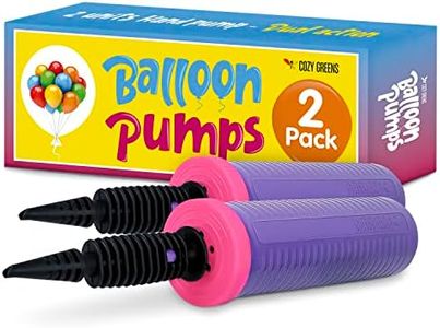 Balloon Pump Hand Held, Inflator Air Pump for Balloons - 2Way Dual Action, 2Pack: Friends can Help - Easy to Use, 100% Lifetime Satisfaction Guarantee - Sturdy Ballon Inflator Pump