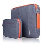 Voova Laptop Sleeve Case 15 15.6 16”with Detachable Accessories Organiser Pouch,Computer Bag Cover for MacBook Air 15 M2,MacBook Pro 15/16,Dark Grey