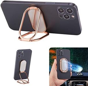 Phone Ring Holder Finger Kickstand Foldable Cellphone Stand 360° Degree Rotation Metal Ring Grip Holder for Magnetic Car Mount Compatible with iPhone Samsung All Smartphone and iPad Tablets