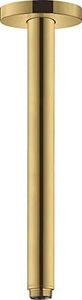 hansgrohe S Ceiling Connection for Rain Shower, Shower Head Connection 30 cm, Polished Gold Look