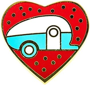 Camco Life is Better at The Campsite Heart and Trailer Design Decorative Enamel Pin-Perfect Accessory for Clothing, Totes, Backpacks, Purses, Hats and More (53261)