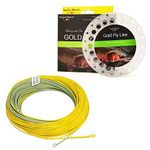 ANGLER DREAM Gold Fly Line 90FT Weight Forward Floating 9WT Fly Fishing Line