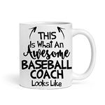 Misaavi This is What an Awesome Baseball Coach Looks Like, Choose Your Favorite from List, Best Coffee Mug Gift Idea 11oz/325ml Ceramic Coffee/Tea/Milk Mug. (Baseball Coach)