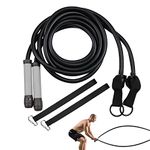 COVVY Battle Ropes with Anchor Strap Kit and Exercise Manual ，100% Made of Latex,Single-person HIIT Training Device for Strength Training, Cardio, CrossFit Resistant Band