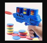 Foam Disc Launcher Disk Shooter Toy EVA soft Gun and 25 Flying Disks, Outdoor Games and Activities for Summer Fun, Party Favors and Outdoor Toys for Kids Ages 8-12