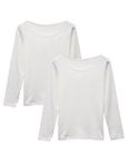 LIQQY Women's Super Comfort Modal Cotton Top Scoop Neck Short Sleeve T-Shirt (CA/US, Alpha, Large, Regular, Regular, Cream-Long Sleeve)