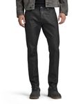 G-Star Raw Men's Revend Super Slim Fit Pant in Black Print Stretch Denim, Dye Dark Aged, 29x30