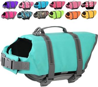 Doglay Dog Life Jacket, Dog Life Vest for Swimming Boating, Adjustable Puppy Life Jacket with Reflective Stripes, Superior Buoyancy Dog Swimming Vest for Small Medium and Large Dogs