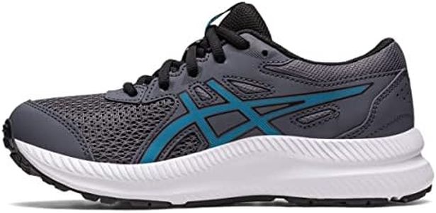 ASICS Kid's Contend 8 Grade School Running Shoes, Carrier Grey/Island Blue, 1 US