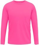 Youth Neon Shirts Dry Fit Long Sleeve Athletic T-Shirts Boys Girls UPF 50+ Quick Dry Neon Shirt for Kids 2T to Youth