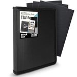 Dunwell 11x14-Wide Art Portfolio Folder - (Black), 24 Pockets Display 48 Pages, 11 x 14 - Wide Presentation Binder with Protector Sleeves, Art Portfolio for Kids, Presentation Book