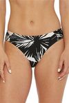 Trina Turk Women's Standard Lennox Tab Side Hipster Bikini Bottom, Cheeky Coverage, Swimwear Separates, Black Vanilla, 12