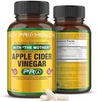 ACV Pro Apple Cider Vinegar Capsules Certified Organic with Mother ACV Pills Detox Cleanse Acid Reflux Relief Support Supplement Ginger Root Cayenne Pepper Powder