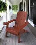 Tranquilo Depot Folding Red Adirondack Chair