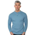 Long Sleeve Henley T Shirt Mens Grandad Shirt Mens Tops Casual Waffle Knit Button Shirt 2208