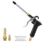 Air Blow Gun Air Compressor Duster with Extension Nozzle with 1/4" BSP British & German High Pressure Pistol-Grip Connector Pneumatic Air Duster Cleaning Tool