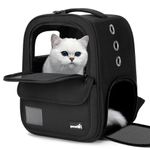 pecute Cat Carrier Backpack, Breathable Pet Carrier With Multi-entrance, Front Pack for Kitten, Puppy, Small Dogs, Pet Carrier bag for Travel, Hiking