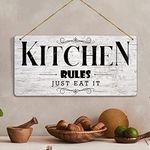 kotart Kitchen Wall Hangings For Cafe Restaurant Bar Lounge MDF Home Decor items Kicha Items Kitchen Rules Wall Plaque For Home Decoration Decorative Items (Food, HANGER 3)