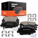 A-Premium Front and Rear Ceramic Disc Brake Pads Set Compatible with Select Hyundai and Kia Models- Elantra Coupe GT 2011-2016, For Veloster 2012-2016, Forte/Forte Koup/Forte5 2014-2016, with Hardware