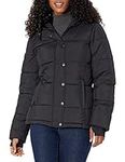 Amazon Essentials Women's Heavyweight Long-Sleeve Hooded Puffer Coat (Available in Plus Size), Black, Small