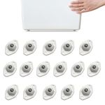 Self Adhesive Caster Wheels, 360° Mini Swivel Wheels for Small Appliance, Steel Universal Wheel Ball Casters Sticky Pulley for Kitchen Countertop Appliance Storage Bins Trash Can DIY (White, 16 PCS)