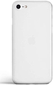 EGOTUDE Ultra Thin Slim Anti Scratch Back Cover Case Designed for iPhone SE (2020) / iPhone 8 / iPhone 7 (Ultra Thin Case, White, TPU+Plastic)
