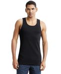 Jockey Men's Cotton Vest (9922-0105-BLACK Black L)