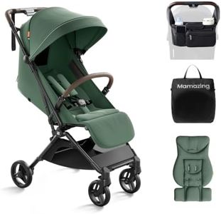 MAMAZING Lightweight Baby Travel Stroller with Organizer & Cushion–Mom’s Choice Gold Award Winner, Compact & Airplane-Friendly, One-Handed Folding Design, 11.6 lbs, Perfect for Toddlers, Green
