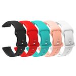 Compatible with IDW13,IDW16,IDW19 Smartwatch Bands, Lamshaw Classic Watch Bands 22mm Soft Silicone Bands Bracelet Sports Strap for Men & Women. (22mm, 5 Pack-W)