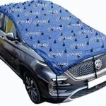 PulGos Plastic Hari Car Protection Cover Compatible with Sedan/Xuv 15 Fit Roof & Bonnet (Spikes) Universal Size Single Half Pcs Cover (Large), Black