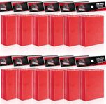 Trading Card Sleeves,Top Loaders Card Protection for Baseball Cards, Matte Card Sleeves Fit for Yugioh,Football,Magic,Sports Cards (red, 1200)