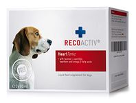 RECOACTIV Heart Tonic for dogs, 3 x 90 ml, dietary supplement for dogs with heart dysfunction and for prevention, with L-carnitine, taurine, omega-3 fatty acids and hawthorn