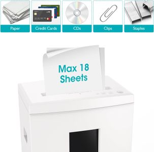 WOLVERINE 18-Sheet Cross Cut Paper Shredder – Heavy Duty Office Use