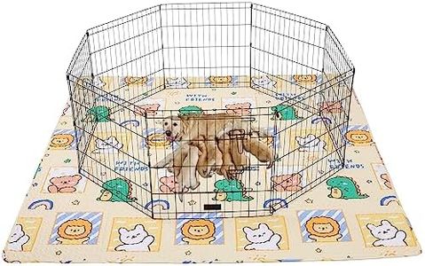 Dog Playpen Mat 72"x72" Crate Mat Puppy Pads,Anti-Slip Bottom[PLAYPEN NOT Included!!] Reusable Pet Training Pad,Large Pet Pee Pad,Leak-Proof Pet Pad for Dog Bed Mat,Super Absorbing Whelping Urine Pad