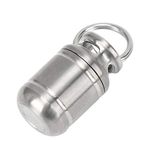 Pill Box Case Alloy Pill Waterproof Medicine Box Case Keychain Holder Container Bottle (s)