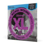 D'Addario ESXL120 Nickel Wound Electric Guitar Strings, Super Light, Double Ball End, 9-42