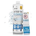 Jetted Tub Cleaner Bathtub Spa - 32oz (8 Uses) Jet Line Cleaner For Cleaning Air Tub & Spa Bath System, ACTIVE Cleaners Jets, Whirl Tubs, Professional Septic Safe Solution - Made in USA