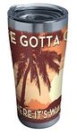 Tervis 1319379 Margaritaville - Go Where Warm Stainless Steel Insulated Tumbler with Lid, 20 oz, Silver