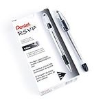 Pentel RSVP Ballpoint Pen, 0.7mm Fine Point, Black Ink, Box of 12 - BK90-A