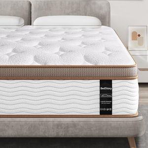 BedStory King Mattress, 14 Inch Hybrid Mattress with Gel Memory Foam Medium Feel Individually Pocket Coil Spring Mattress Breathable Matelas CertiPUR-US Certified